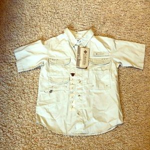 NWT Columbia kids fishing shirt Sz Sm